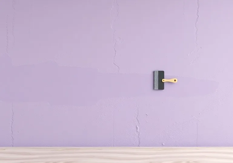 Application d'un enduit décoratif à la lisseuse sur un mur